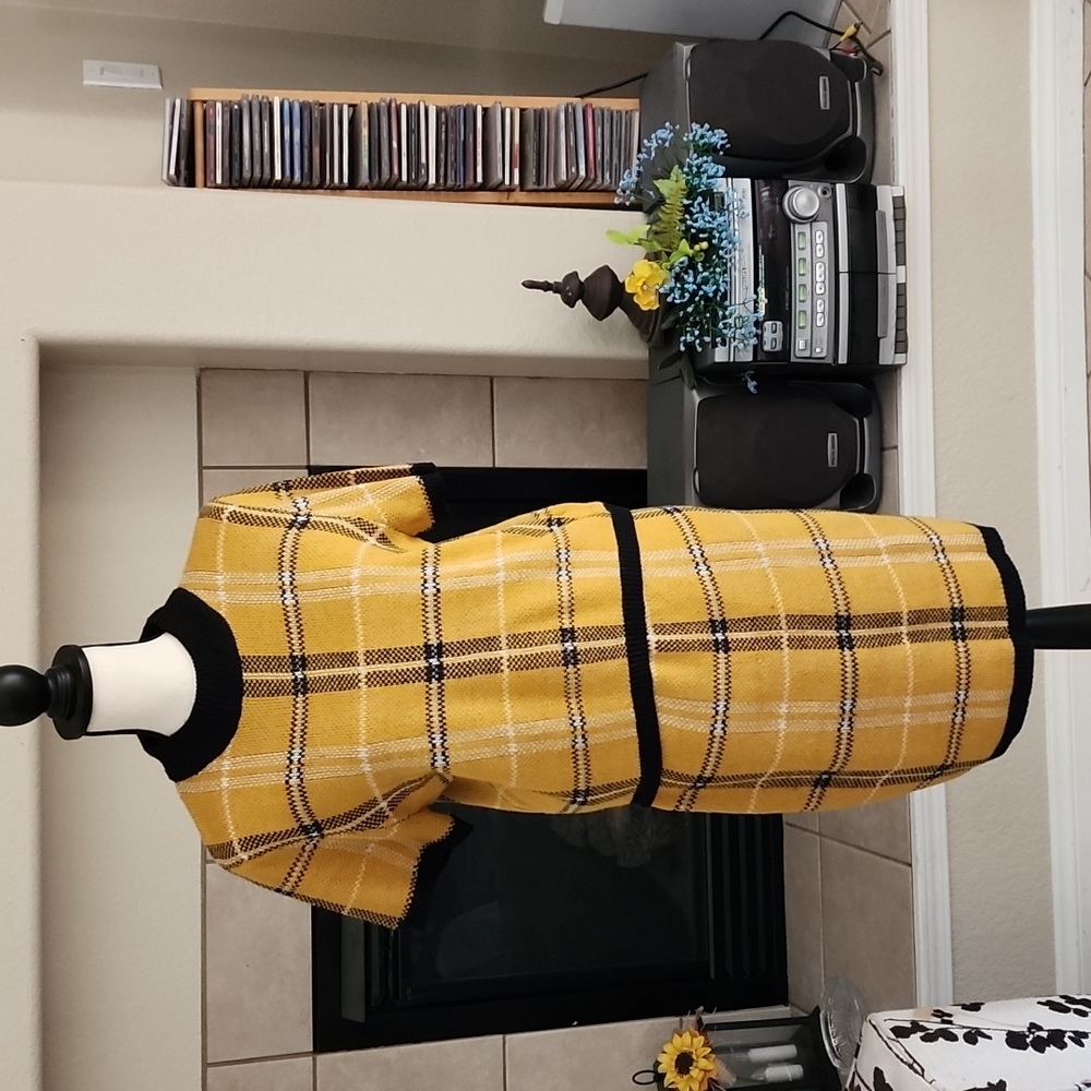 Sweater skirt and short sleeve top